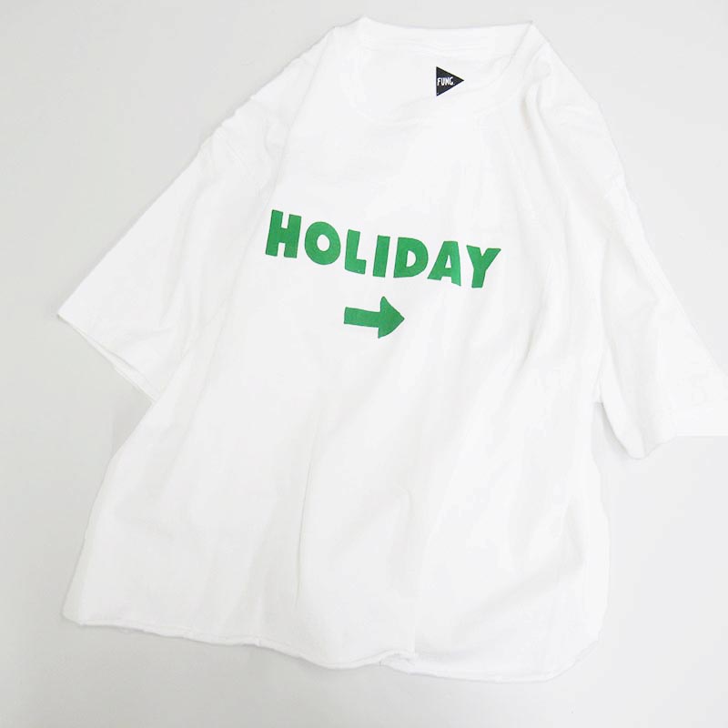 FUNG HOLIDAYカットオフTシャツ/WH＊GR02 【日本製】
